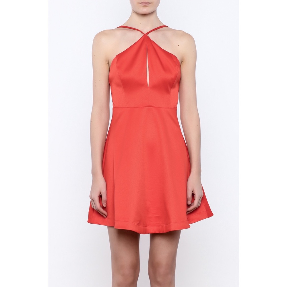 NWT Orange lush fit n flare summer dress